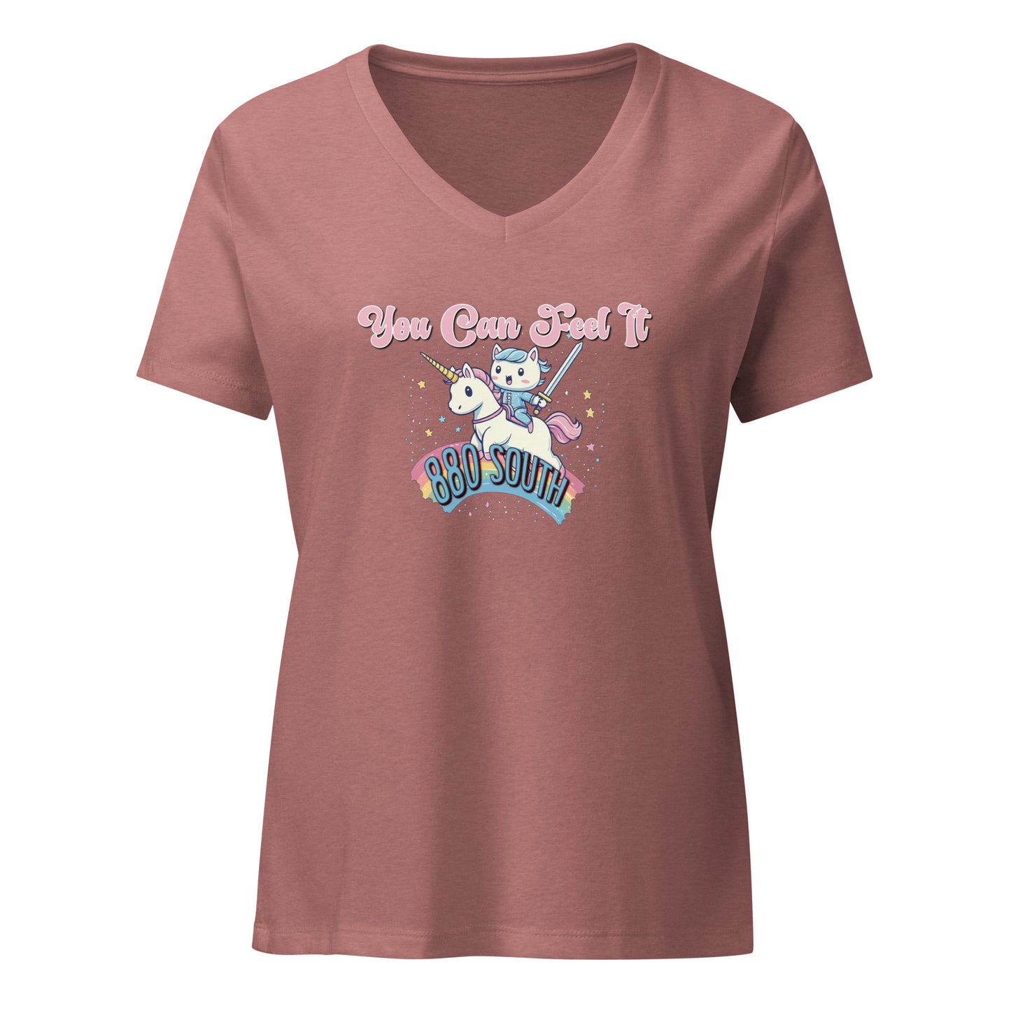 Kitties and Unicorns - Women’s relaxed v-neck t-shirt