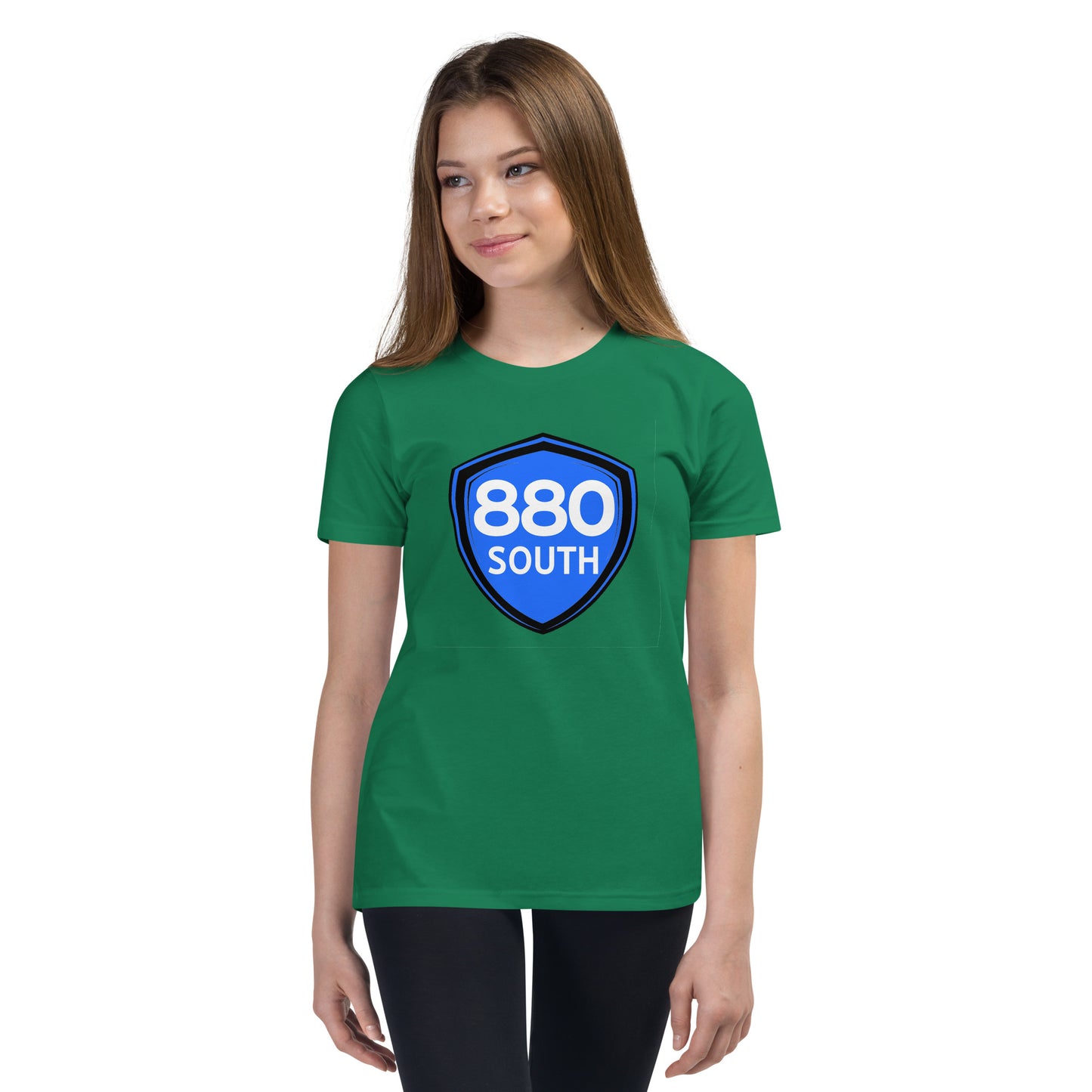 880 South Blue Shield - Youth Short Sleeve T-Shirt